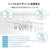 藤栄 干し分けランドリー アルミハンガー 40ピンチ ブルー 1個