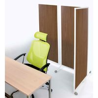 トーカイスクリーン MSパネル折りたたみ3連スクリーン ミディアムウッド 1セット（3連×1枚+キャスター×6個）