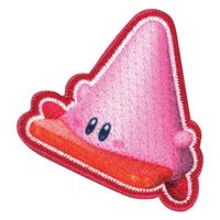 「星のカービィ ディスカバリー」ワッペン さんかくほおばり 幅 約4.2cm×高さ 約4.3cm シールアイロン両用タイプ BAN450-B（直送品）