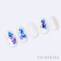イングカワモト TSUMEKIRA(ツメキラ) ネイルシール インクアート Blue NN-INK-102 1セット(3枚)（直送品）