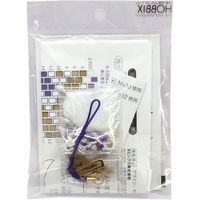 ホビックス HOBBIX ビーズステッチキット 京・西陣柄宇治ほうじ茶がまぐち根付け 網代 PB157 1セット/3個（直送品）