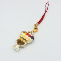 ホビックス HOBBIX ビーズキット 京・レトロ喫茶根付け ほうじ茶パフェ PB-237 PB237 1セット(3個)（直送品）