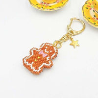 HOBBIX ビーズキット アイシングクッキー風キーホルダー クリスマス ジンジャーマン PB-300 PB300 1セット(3個)（直送品）