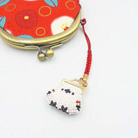 ホビックス HOBBIX ビーズキット 京・小鳥のがまぐち根付け シマエナガ PB-304 PB304 1セット(3個)（直送品）