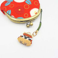 ホビックス HOBBIX ビーズキット 京・小鳥のがまぐち根付け スズメ PB-305 PB305 1セット(3個)（直送品）