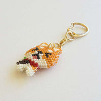 ホビックス HOBBIX ビーズキット 京・動物ことわざキーホルダー 犬も歩けば棒に当たる PB-327 PB327 1セット(3個)（直送品）