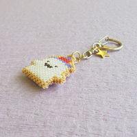 HOBBIX ビーズキット アイシングクッキー風ハロウィンキーホルダー アイシング魔女おばけ PB-335 PB335 1セット(3個)（直送品）