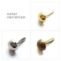 日本紐釦貿易 足折式底鋲 頭径10mm×足の長さ13mm ゴールド 4個入 SGM-BS10-G 1セット(4個入×5袋/合計（直送品）