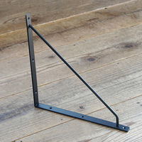 ポッシュリビング ブラケットL ブラック W2×D28×H28cm アイアン 63317 1個（直送品）