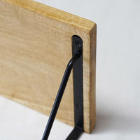 ポッシュリビング シェルフS ブラック W32×D11.5×H11.5cm マンゴーウッド/アイアン 41372 1個（直送品）