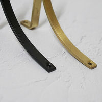 ポッシュリビング ブラケットS アンティークゴールド W0.8×D8×H9.5cm アイアン 63643 1セット(2個)（直送品）