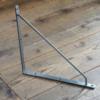 ポッシュリビング ブラケットL シルバー W2×D28×H28cm アイアン 63694 1個（直送品）