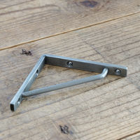 ポッシュリビング ブラケットSS シルバー W1×D10.5×H10.5cm アイアン 63691 1セット(2個)（直送品）