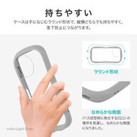 AQUOS sense9 耐衝撃ハイブリッドケース 「ViAMO fly」 ライトグレー 軽量 TPU ストラップホール付（直送品）