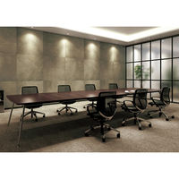 【組立設置込】プラス インテオ 会議テーブル 幅4000×奥行1200mm Lウォルナット×メッキ IN-4012SPH-N LW/P 1台（直送品）