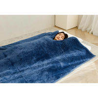 宮地商事 吸湿発熱くりえりあったか毛布 ネイビー a3354410 1枚（直送品）