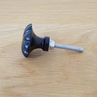 ポッシュリビング アイアンノブ φ3cm×D2.5cm キャストアイアン/アイアン 63374 1セット(2個)（直送品）