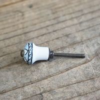 ポッシュリビング セラミックノブ φ2.5cm×D3cm セラミック/アイアン 30590 1セット(2個)（直送品）