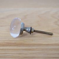 ポッシュリビング ガラスノブ φ3cm×D3cm ガラス/アイアン 62549 1個（直送品）