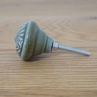 ポッシュリビング セラミックノブ φ4cm×D3.5cm セラミック/アイアン 30691 1セット(2個)（直送品）