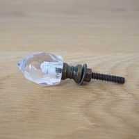 ポッシュリビング ガラスノブ φ2.5cm×D4cm ガラス/アイアン 62548 1個（直送品）