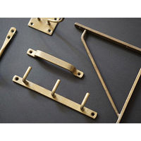 ポッシュリビング アイアンハンドルL アンティークゴールド W11×D2×H1.5cm 63154 1セット(2個)（直送品）