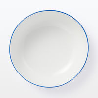 無印良品 磁器 ペット用フードボウル 大 ブルーライン 良品計画