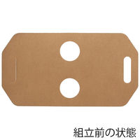 シモジマ 飲食関連用品 Hテイクアウトカップホルダー 2個用 クラフト 4901755652826 1袋(50枚)