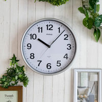 ノア精密 MAG（マグ）掛時計 ブロンシュ シルバー 直径254ｍｍ[アナログ ステップ秒針]W-803 SM-Z 1個