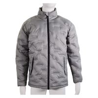 ヤマショウ 撥水エコダウンジャケット シームレス ライトグレー M YBC-005GYM 1着（直送品）