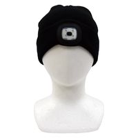 ヤマショウ ライト付きビーニー TYPE-C充電 3段階調光 YBK-415BK 1枚（直送品）