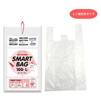 ハウスホールドジャパン レジ袋ひも付き L●10個セット 4580287316569 1セット(10個入)（直送品）