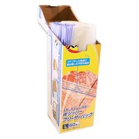 大和物産 大増量WジッパーフリーザーバッグL 60枚●5個セット 4904681932208 1セット(5個入)（直送品）