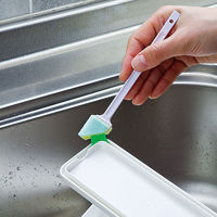 キッチンブラシ みぞスティック フードポット・お弁当箱のみぞ洗いに 1個（2本入）まめいた