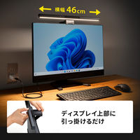 サンワサプライ モニターライト（センサーON/OFF機能付き） LEDーCLP5UBK 1個