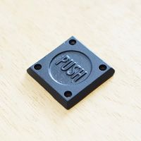 ポッシュリビング サインプレート 「PUSH」 W4.5×D0.4×H4.5cm アルミニウム 63840 1個（直送品）