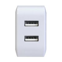 リーダーメディアテクノ AC充電器 2口 2.4A USBーA×2 ホワイト 1ケース(50個入) L-AC2.4-W 1ケース(50個)（直送品）