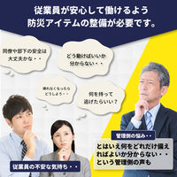 15点防災セットヘルメット付き ホワイト 1セット 非常用持ち出し袋 避難 企業用 団体用 防災グッズ 長期保存（直送品）