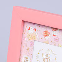 【アウトレット】ナカバヤシ 木製フォトフレーム　マット入　Ｌ判　ハローキティ フーTWー108ー1 ピンク　1個