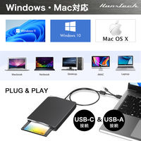 Hanx 外付けフロッピーディスクドライブ HT-FD31BY 1台