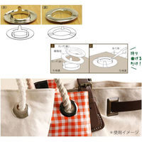 日本紐釦貿易 ツメ式ハトメ 三日月 ゴールド φ40mm 2組入 F5-451 1セット5袋(1袋あたり2組（直送品）