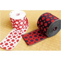 日本紐釦貿易 手芸用 畳へりテープ ポルカII リバーシブル 10m巻 赤×白 HER32 1個10m巻（直送品）