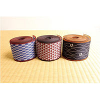 日本紐釦貿易 手芸用 畳へりテープ 鯔背 矢羽 10m巻 ブルー HER40 1個10m巻（直送品）