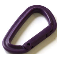 YKK 樹脂製カラビナ 4.3cm×7.5cm パープル IN75-865 1セット(10個)（直送品）