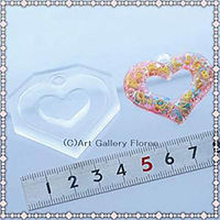 亀島商店 フレーム レジンクラフト用 ソフトモールド デザインフレームE 抜きハート 1個入 KAM-REJ-475 1セット(2個)（直送品）