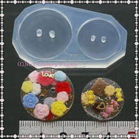 亀島商店 ボタン レジンクラフト用 ソフトモールド 1個入 KAM-REJ-497 1セット(2個)（直送品）
