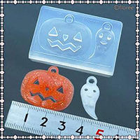 亀島商店 ハロウィン レジンクラフト用 ソフトモールド ジャック・オ・ランタン&ゴースト 1個入 KAM-REJ-513 1セット(2個)（直送品）