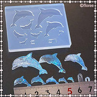 アニマル レジンクラフト用 ソフトモールド イルカAシルエット 取り付けリング付き 1個入 KAM-REJ-600 1セット(2個)（直送品）