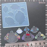 亀島商店 アニマル レジンクラフト用 ソフトモールド レジン皿 犬の顔型 1個入 KAM-REJ-628 1セット(2個)（直送品）