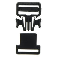 日本紐釦貿易 Y.K.K プラスチックパーツ プラパーツ バックル 黒 25mm巾 LB25-580 1セット(10個)（直送品）